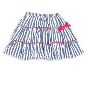 NWT Flapdoodles Navy & White Stripped Skirt
